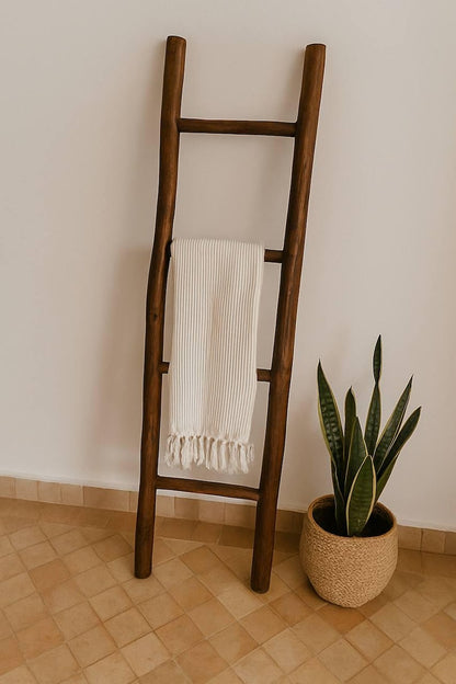 Decorative Wooden Ladder in Brown – 150cm