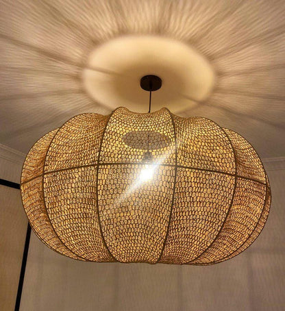 Raffia Pendant Light – Ball Shape