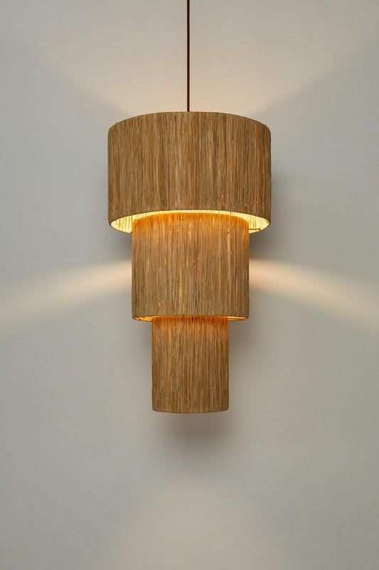 Natural Raffia Pendant Light – Height 40, 50, 60 cm
