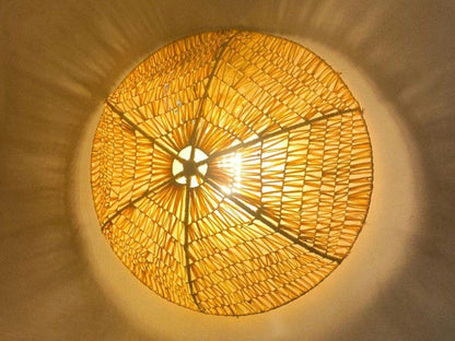 Handmade Raffia Wall Lamp