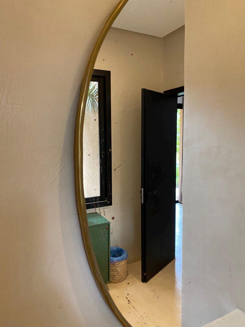 handmade Moroccan brass wall mirror heart shape