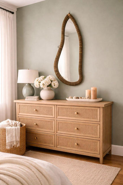Moroccan irregular cord mirror